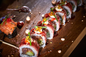 Carpaccio special sushi roll